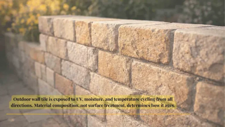 What outdoor environment does to outdoor wall tiles