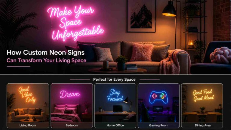 How Custom Neon Signs Can Transform Your Living Space