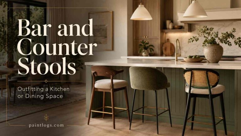 Bar and Counter Stools Outfitting a Kitchen or Dining Space