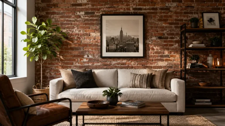 How to Style a Reclaimed Brick Accent Wall