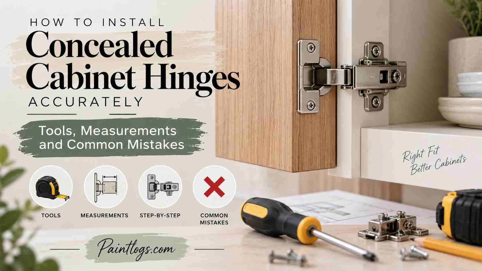 concealed cabinet hinge installation