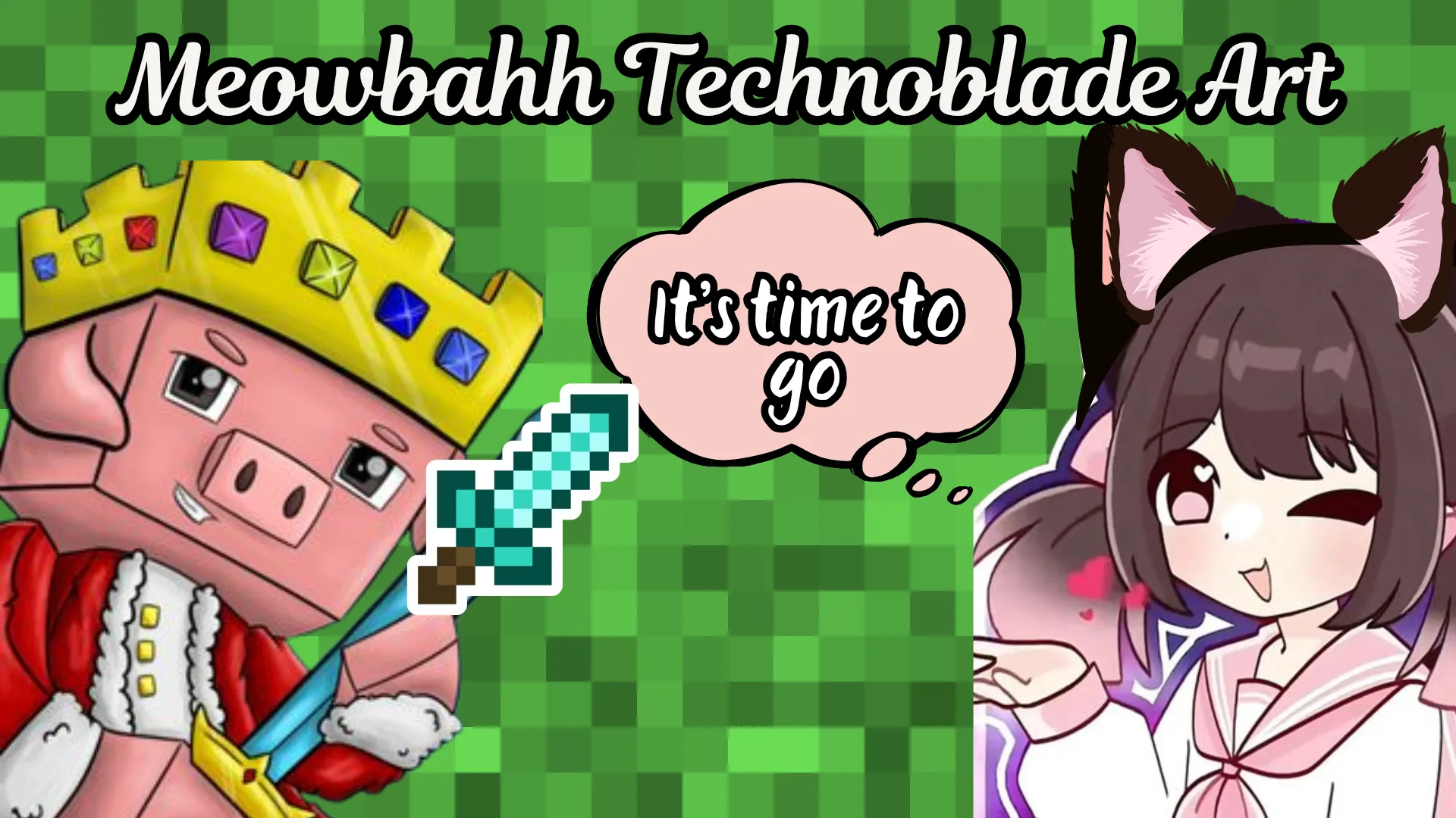 Meowbahh Technoblade Art