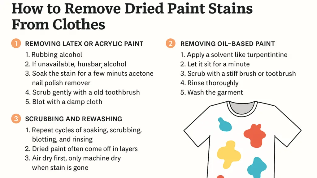 How to Remove Dried Paint Stains From Clothes