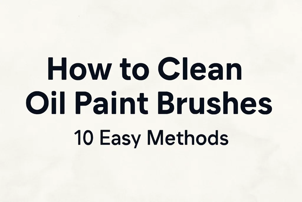 How to Clean Oil Paint Brushes