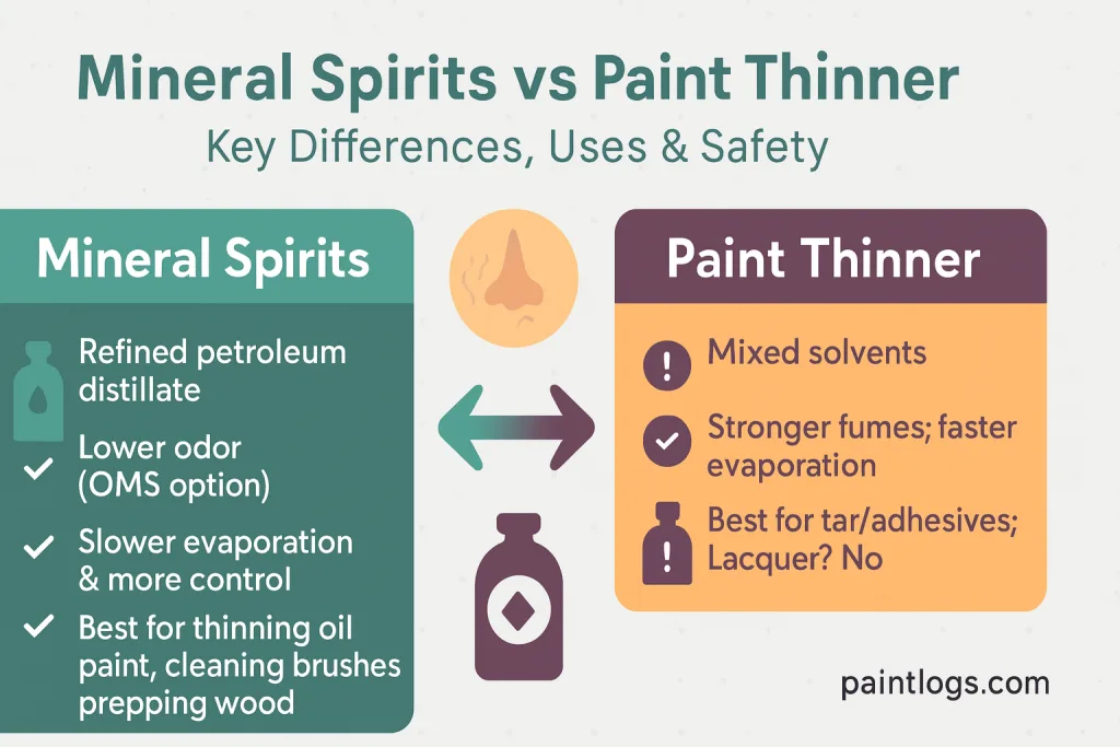 Mineral Spirits vs Paint Thinner: Key Differences