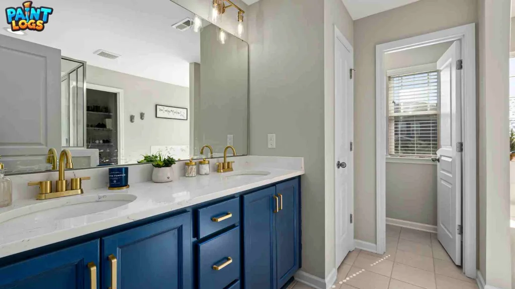 Bathroom Painting Cabinets, ceiling, tiles