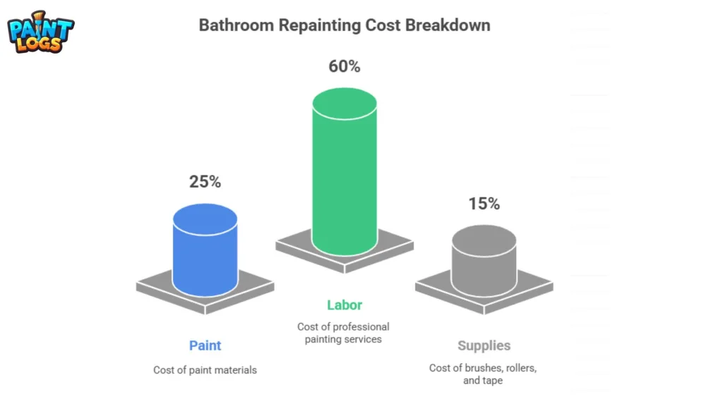 Infographic of Bathroom repainting cost breakdown