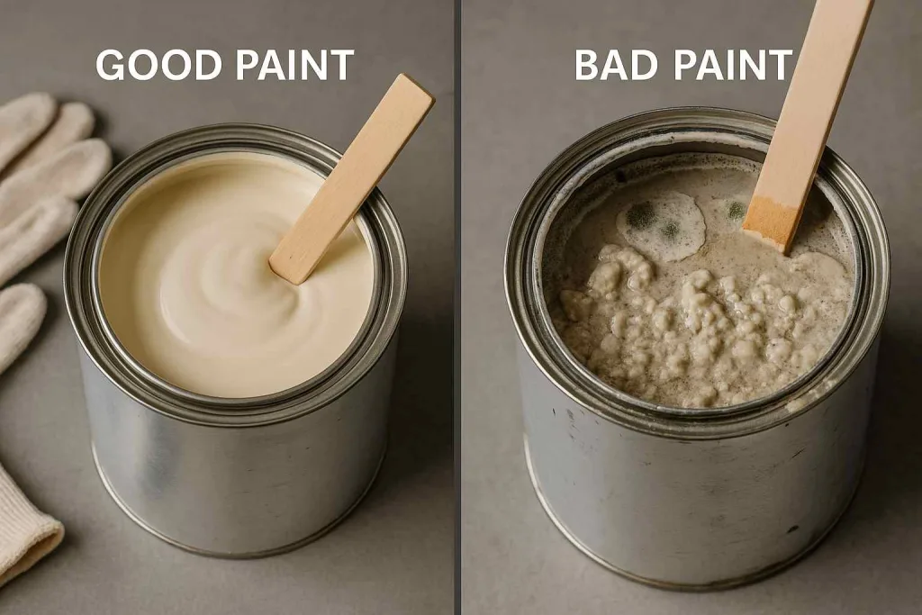 Can paint go bad? Before and after of good and bad paint