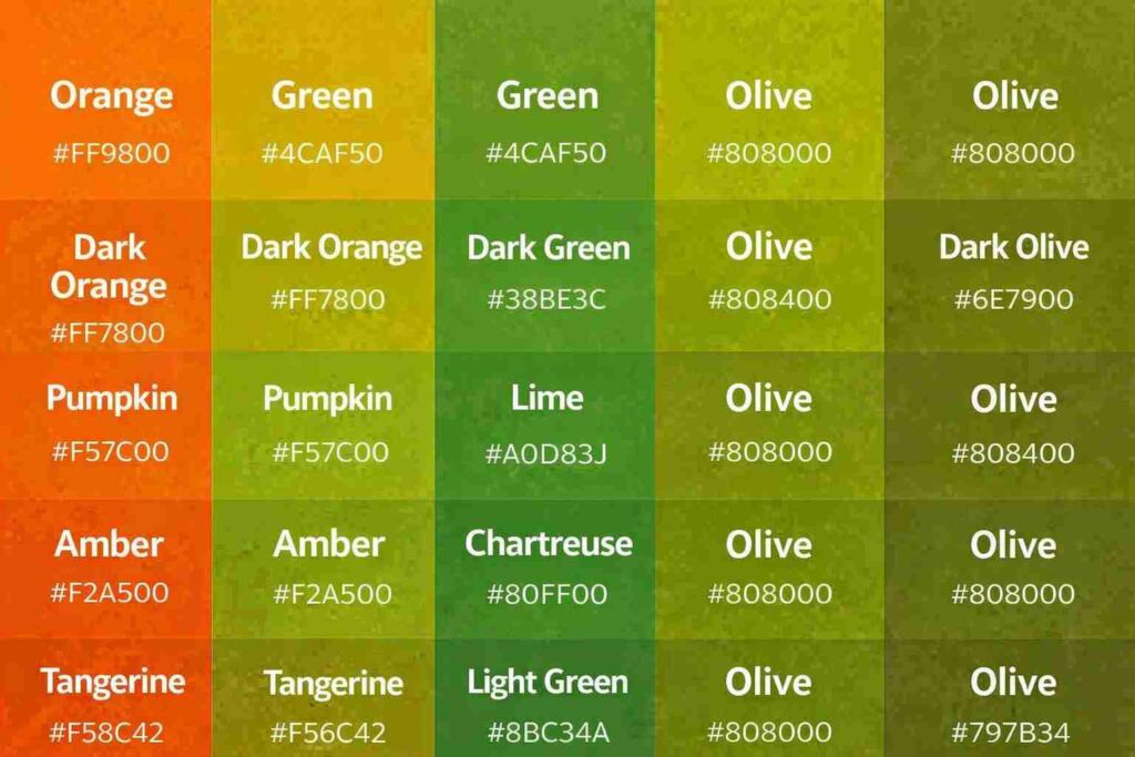 Results When You Mix Different Shades of Orange and Green
