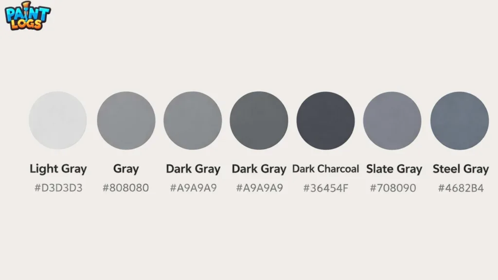 A gradient scale displaying various shades from pure black to pure white, showing a smooth transition of gray shades.