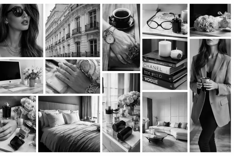 Black and white mood baord 