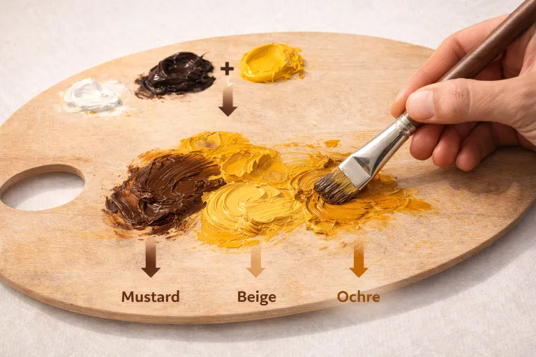 Common Mistakes When Mixing Brown and Yellow