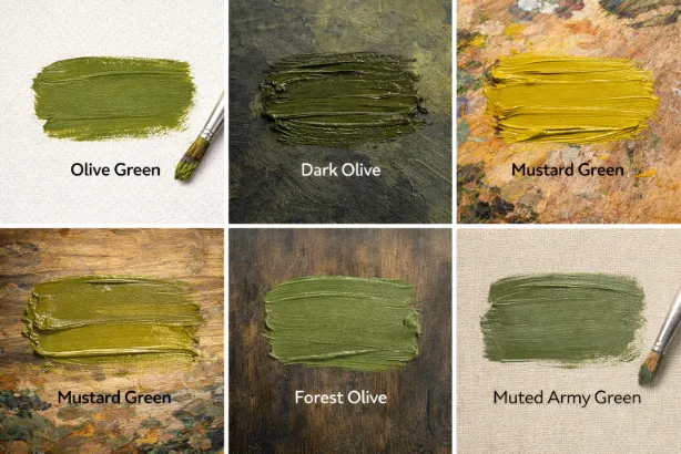Common Shades Created When Mixing Black and Yellow