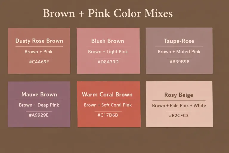 Common Shades Created When Mixing Brown and Pink