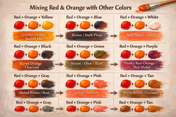 Mixing Red and Orange with Other Colors