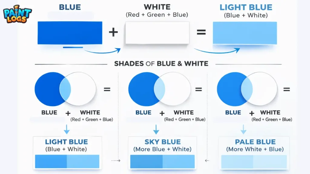 The Science Behind Mixing Blue and White