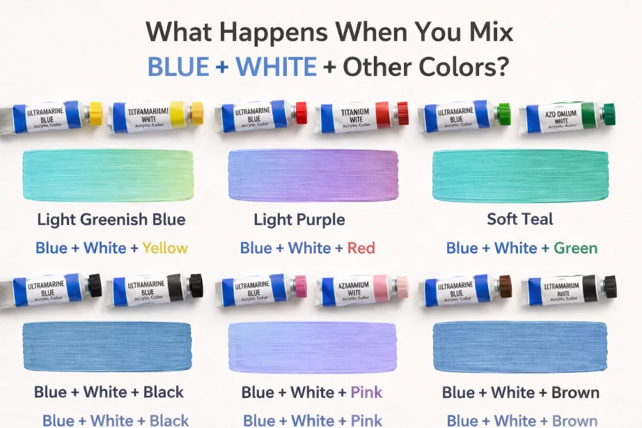 What Happens When You Mix Blue and White with Other Colors