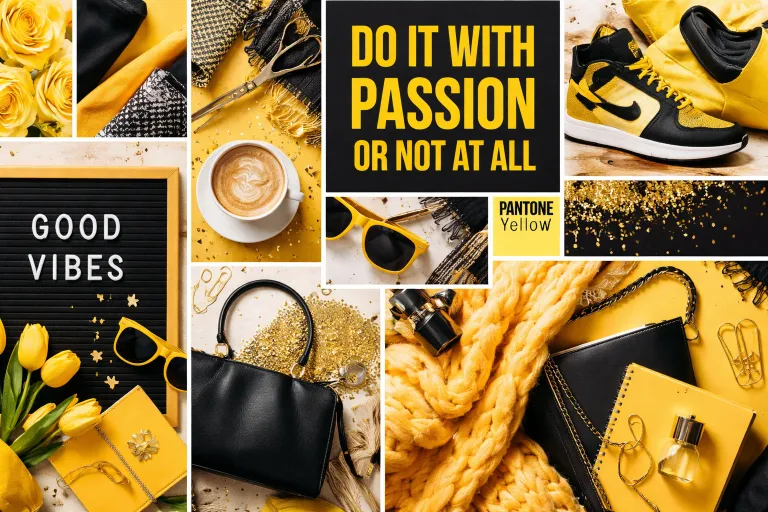 Black and Yellow Mood Board