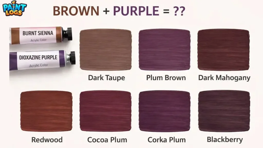 Common Shades Created When Mixing Brown and Purple