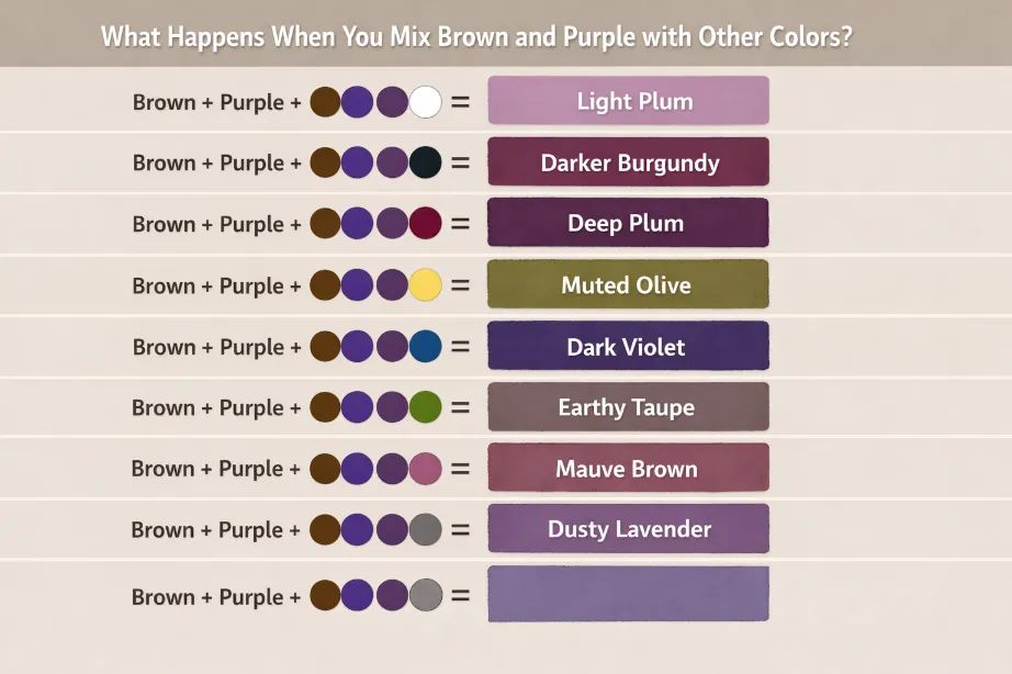 What Happens When You Mix Brown and Purple with Other Colors
