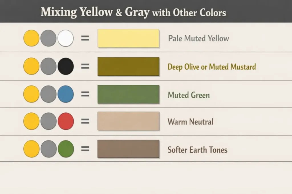What Happens When You Mix Yellow and Gray With Other Colors