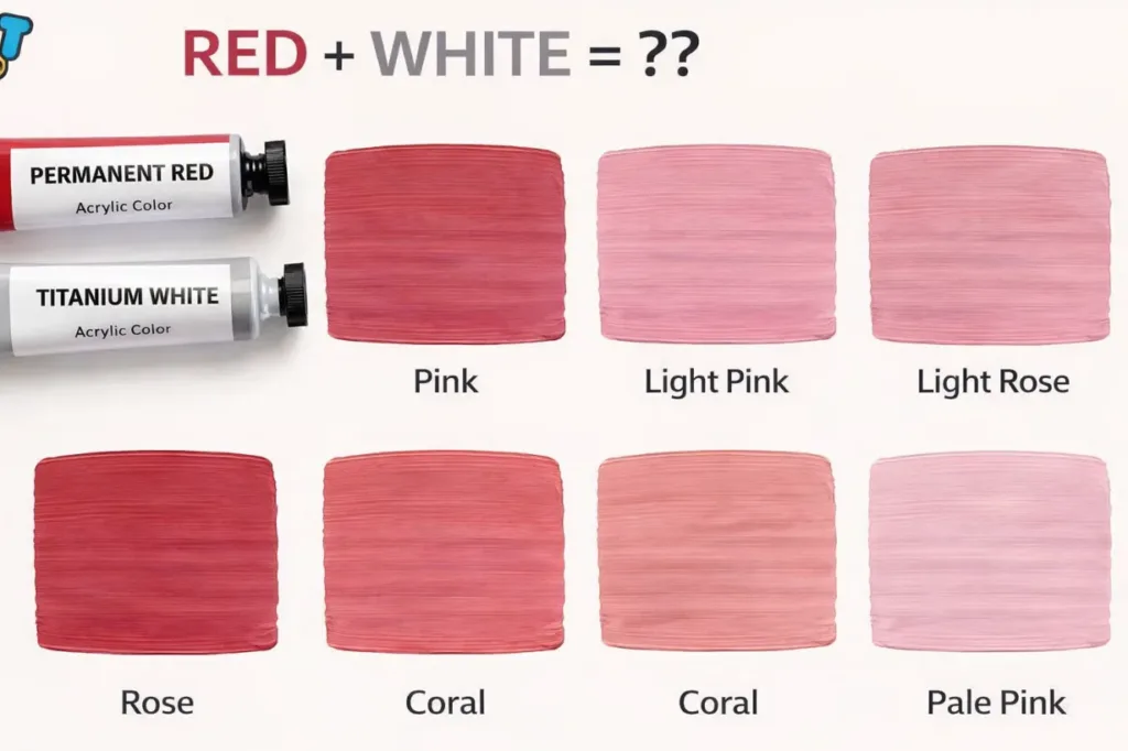 Common Shades Created When Mixing Red and White