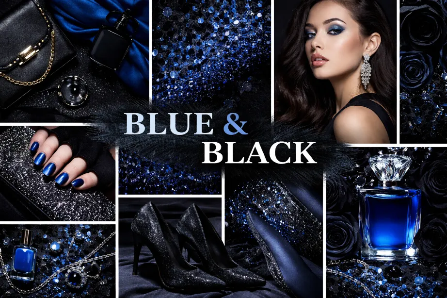 Using Blue and Black in Design and Art