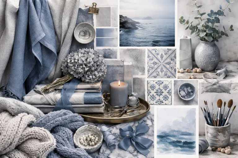 Using Blue and Gray in Design and Art