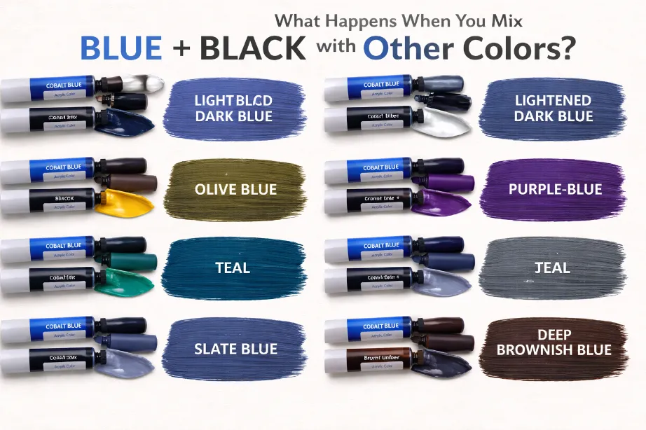 What Happens When You Mix Blue and Black with Other Colors
