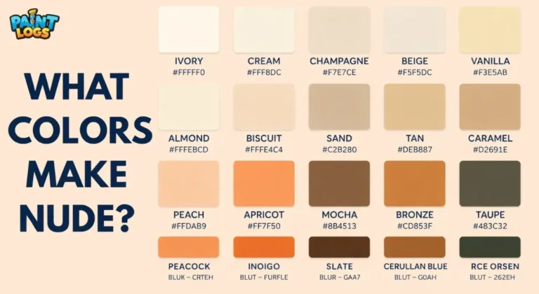 what colors make nude — 20 nude shade swatches with hex codes from ivory to taupe
