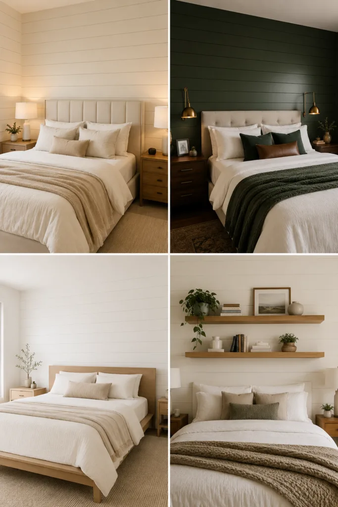 Shiplap with Floating Shelves