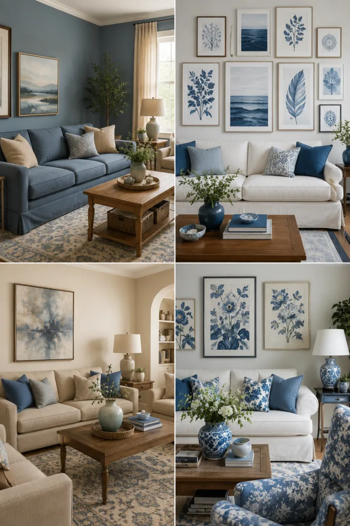 Blue Floral Decor