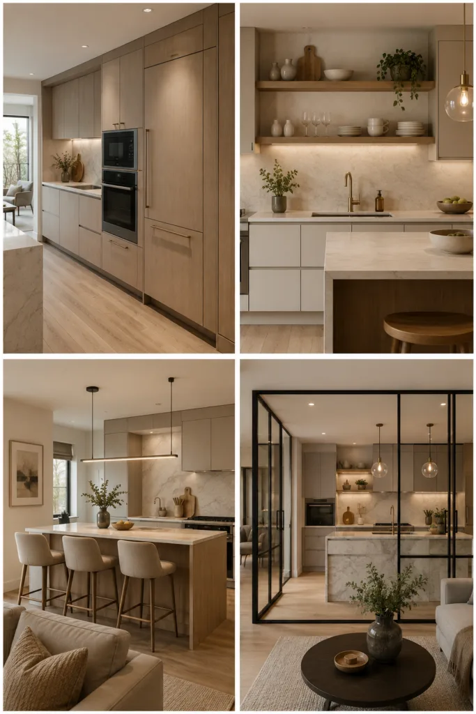 11. Keep Appliances Integrated 12. Use Open Shelving Carefully 13. Add A Breakfast Bar For Everyday Use 14. Use Glass Partitions For Partial Separation