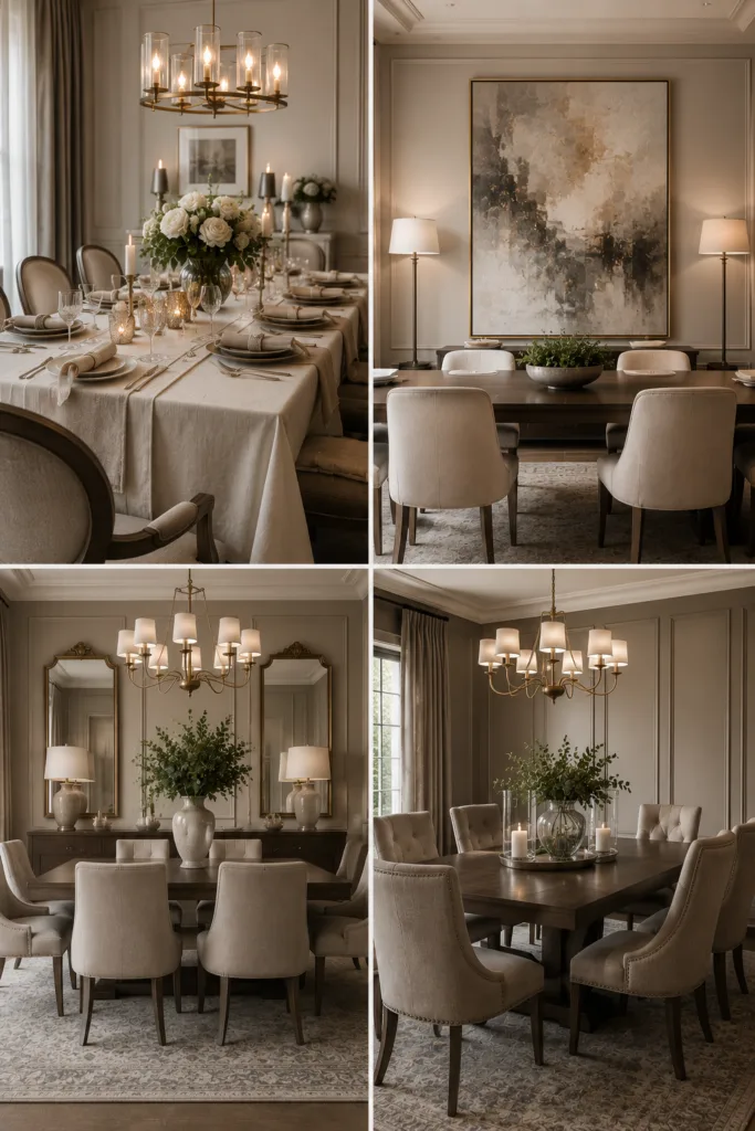 11. Layer Elegant Table Linens 12. Display Oversized Artwork 13. Create Symmetry Wherever Possible 14. Paint The Room A Rich Neutral Color