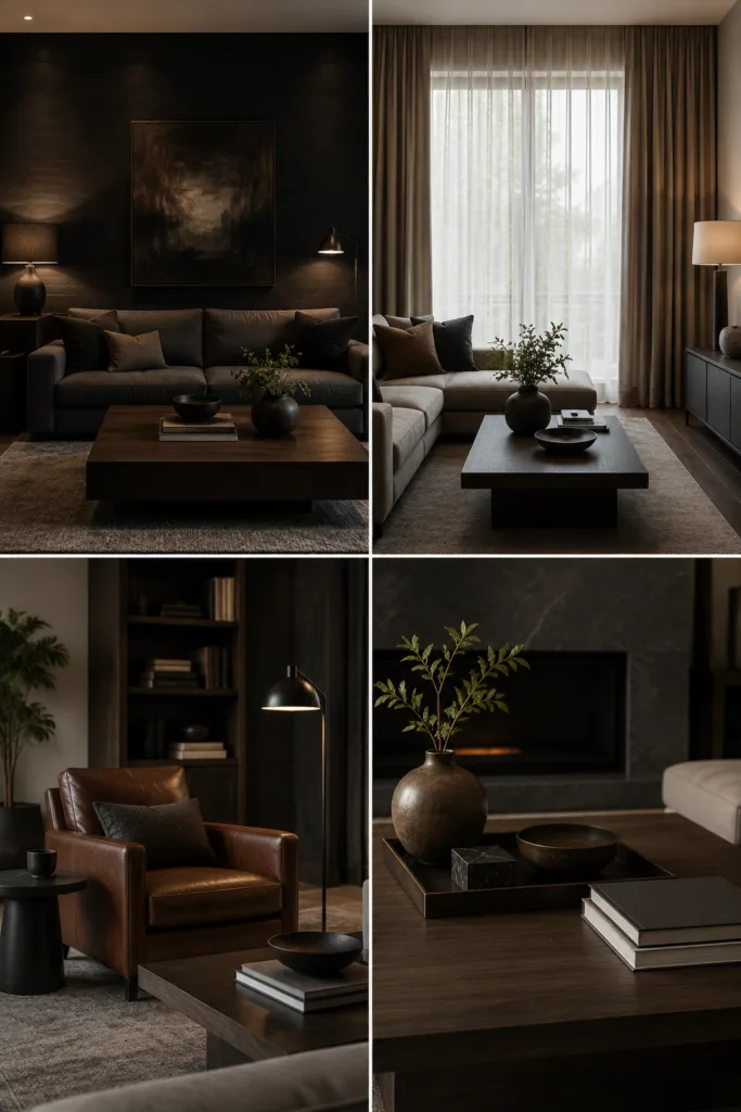 15. Add A Dark Accent Wall 16. Choose Simple Curtains 17. Add A Comfortable Accent Chair 18. Use Fewer But Better Decorative Items