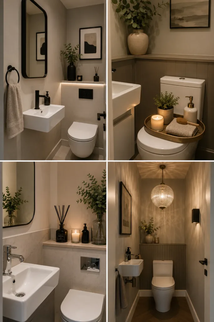 15. Add Black Accents For Contrast 16. Style A Toilet Tray 17. Use Scent As Part Of Decor 18. Install A Statement Light Fixture