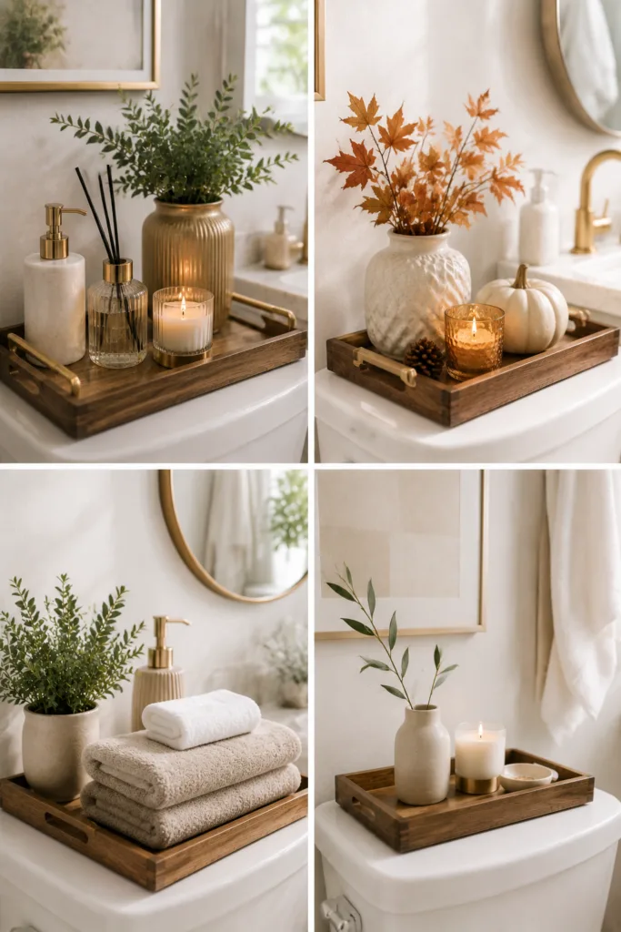 15. Incorporate Metallic Accents 16. Style Seasonally 17. Display Luxury Hand Towels 18. Use Minimalist Styling