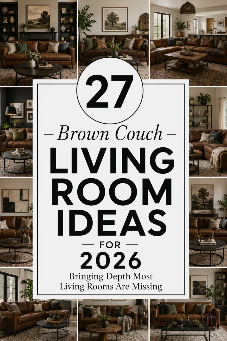 27 Brown Couch Living Room Ideas for 2026 Bringing Depth Most Living Rooms Are Missing