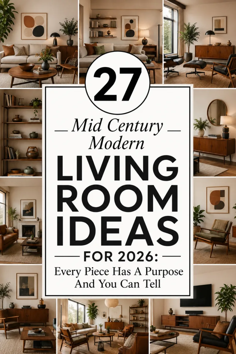 27 Mid Century Modern Living Room Ideas for 2026: Every Piece Has A Purpose And You Can Tel