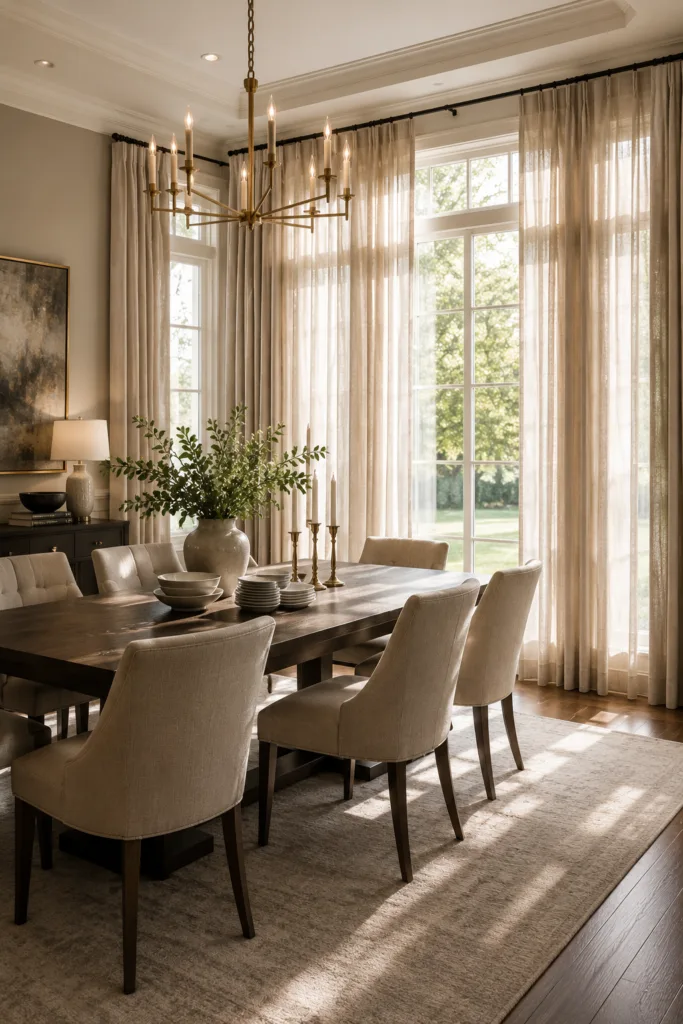 Add Floor-To-Ceiling Curtains