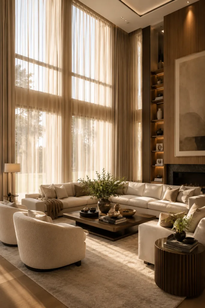 Add Floor-To-Ceiling Curtains