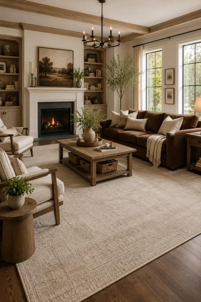 Add a Large Neutral Area Rug