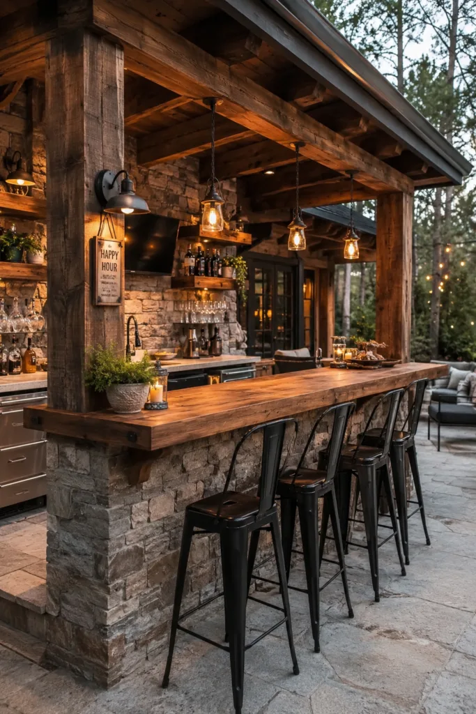 Add a Rustic Outdoor Bar