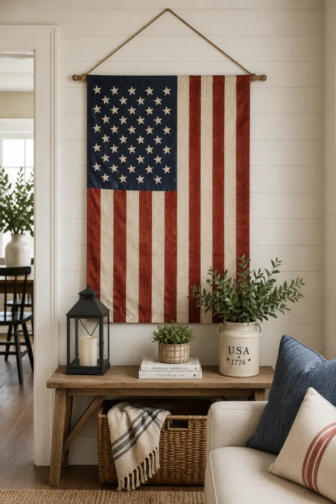 American Flag Banner Setup