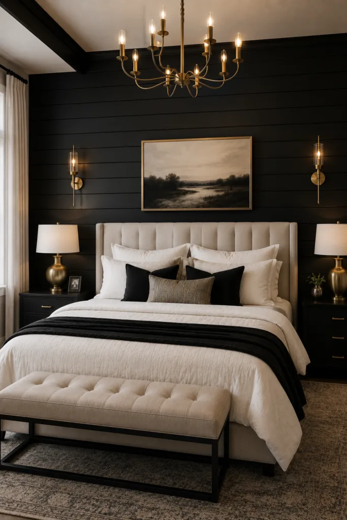 Black Shiplap Statement Wall