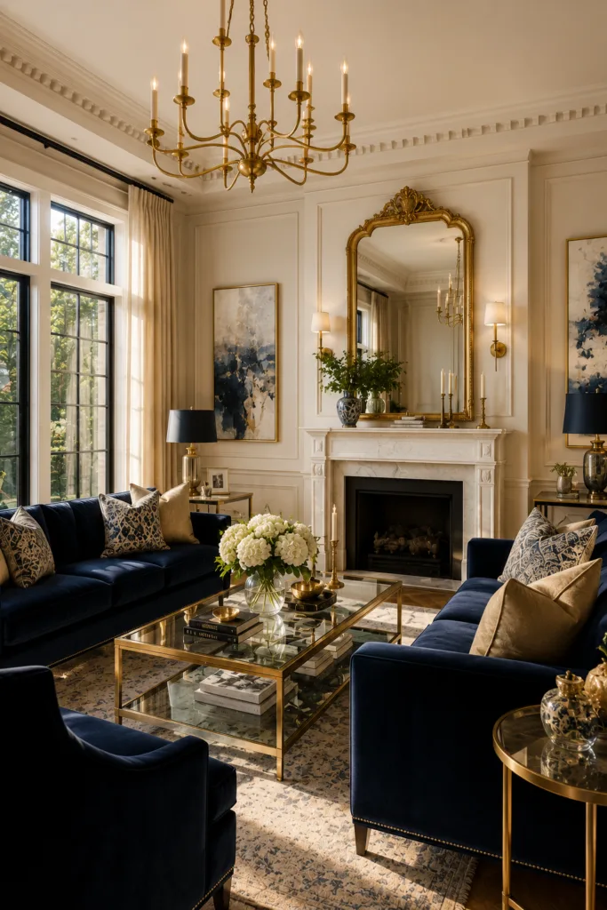 Blue and Gold Luxury Design