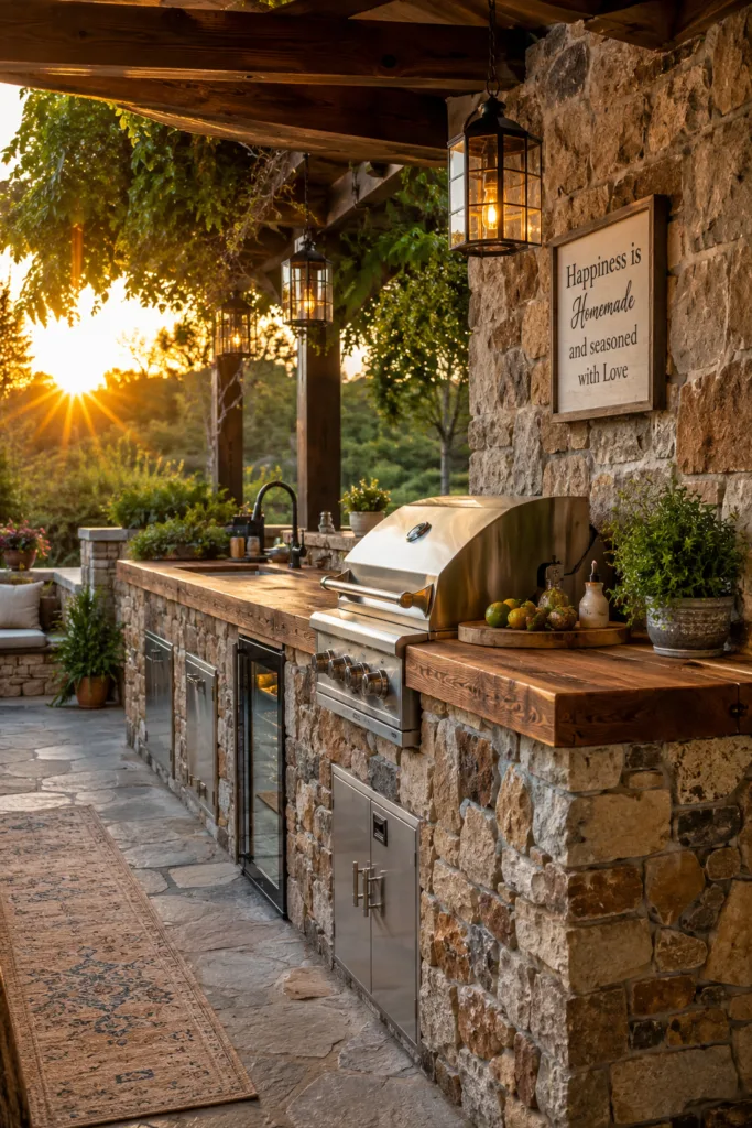 Build a Stone Outdoor Kitchen Base