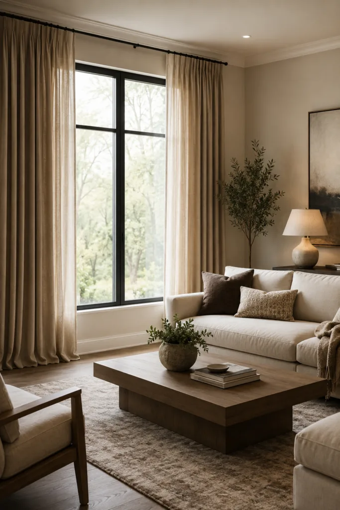 Choose Floor-Length Curtains For A Finished Look