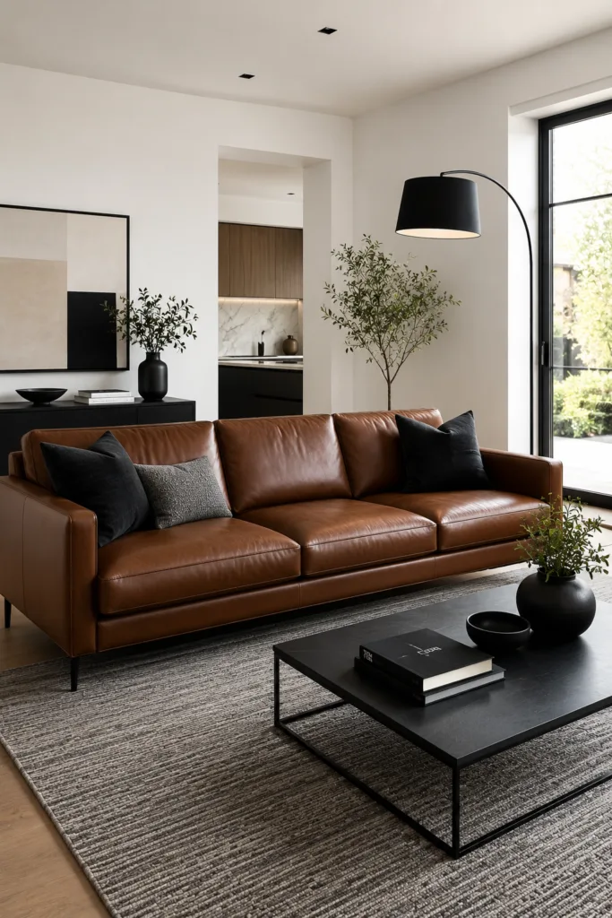 Choose a Brown Couch with a Leather Finish