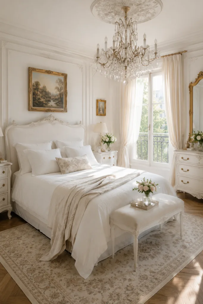 Classic White French Bedroom